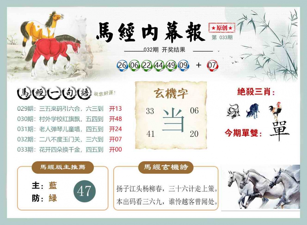 033期马经内幕报[图]